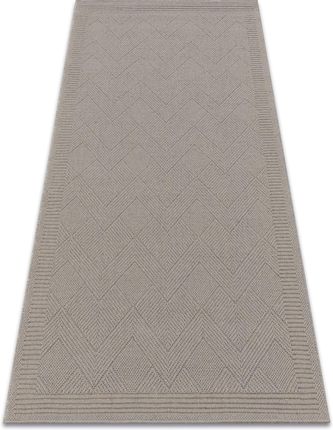 Bestenteppichede Dywan Wełniany Villa 7636 68400 Zygzak Sizal Płaskotkany Ciemny Beż Beżowy 160X230 Cm 481137171
