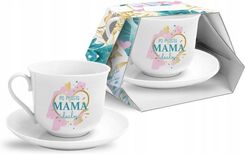 Bgtech Filiżanka Ze Spodkiem 400Ml Po Prostu Mama Idealna
