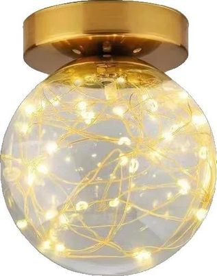 Lampa sufitowa LED, eleganckie wykończenie w kolorze złotym, uniwersalna do salonów, złote duże, białe światło
