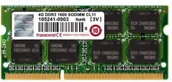 Transcend 8GB DDR3 1600MHz SO-DIMM CL11 2Rx8 (TS1GSK64W6H)