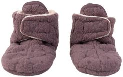 Lodger Polarowe buciki kapcie z antypoślizgową podeszwą wrzosowe Fleece Mauve 6-12 mies.  >> Twoje zadowolenie jest dla nas priorytetem <<