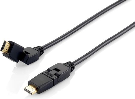 Equip 119361 HighSpeed HDMI Cable with Ethernet, black 1,0m, swivel, b