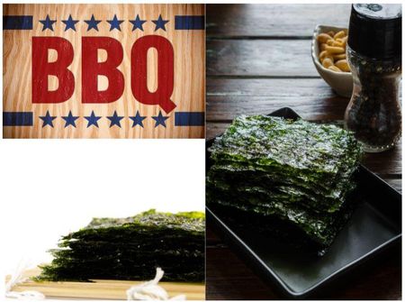 Nori Snack koreańska przekąska chips o smaku BBQ bibigo chrupiące prażone algi crispy seaweed 5g - zdjęcie 4