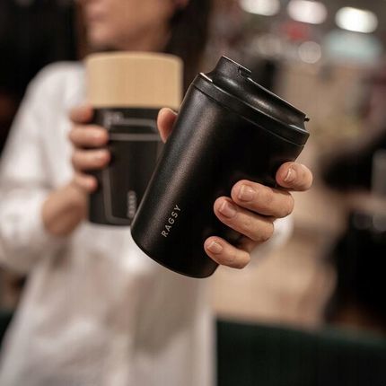 Bez Marki Kubek Termiczny ze stali nierdzewnej BPA FREE Simply Cup 340 ml - Black - zdjęcie 6