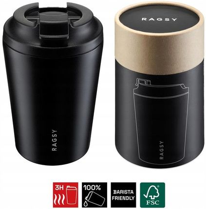Bez Marki Kubek Termiczny ze stali nierdzewnej BPA FREE Simply Cup 340 ml - Black - zdjęcie 2