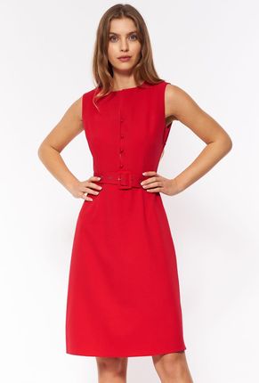 Sukienka Czerwona elegancka sukienka bez rękawów S200 Red - Nife