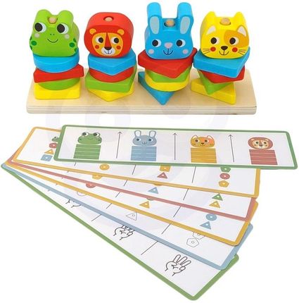 Woopie Let'S Go Green Układanka Montessori Piramidka Zwierzątka 27 El. - zdjęcie 4