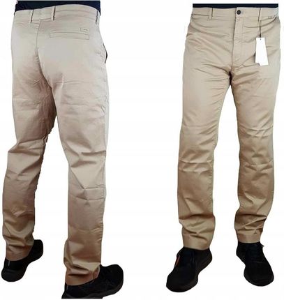 Calvin Klein spodnie męskie Sateen Chino K10K109914-PF2 beżowe oryg.W40/L32