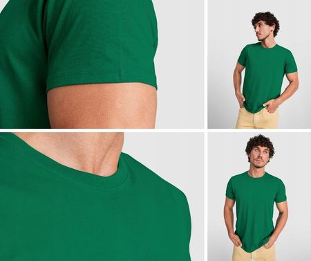 T-shirt Koszulka męska Przewiewna Bawełna Roly Atomic 6424 Pomarańcz L - zdjęcie 3