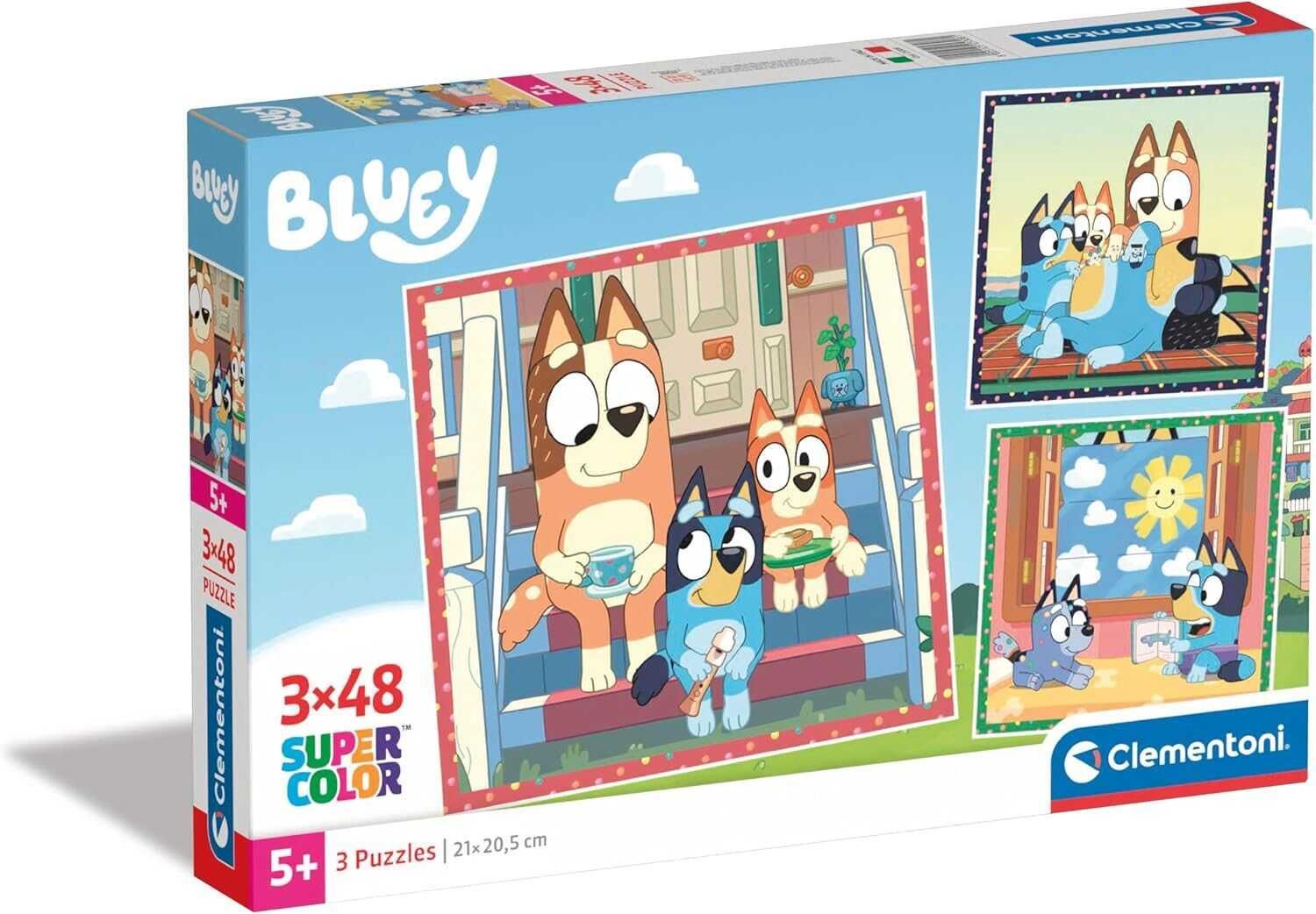 Puzzle 3x48 Super Kolor Bluey - Ceny i opinie - Ceneo.pl