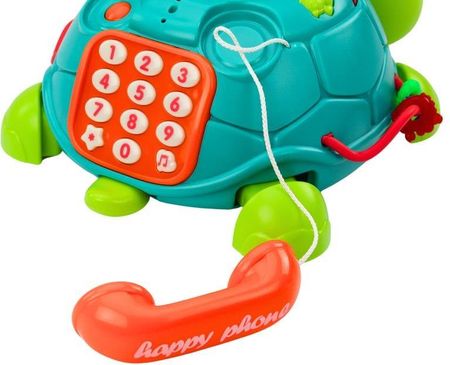 Lean Toys Interaktywny Żółw Edukacyjny Telefon 6W1 Światła Dźwięki Zielony - zdjęcie 3