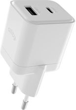 Allity ładowarka sieciowa GaN PD QC ATC-01-20WAC 1x USB-C 1x USB-A 20W biała