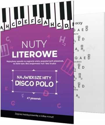 Książka Z Nutami Literowymi  Nuty Literowe Na Pianino Disco Polo (Pdf)