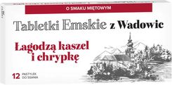 Zdjęcie Polski Lek Tabletki Emskie Z Wadowic Smak Miętowy 12 Pastylek Do Ssania - Lubsko