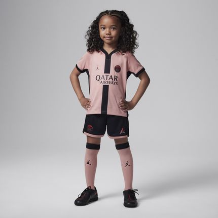 Trzyczęściowy Strój Piłkarski Dla Małych Dzieci Jordan Nike Paris Saint-Germain Stadium 2024/25 Różowy