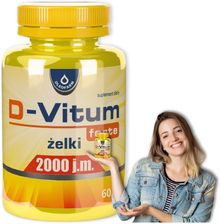 Zdjęcie Oleofarm D-Vitum Forte 2000 J.M. Żelki Smak Pomarańczowy 60Szt. - Konin