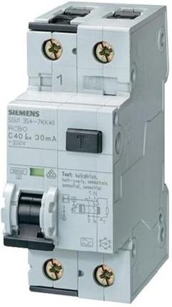 Siemens Wyłącznik Różnicowoprądowy 5Su1356-7Kk10 1-Biegunowy + N C 10 A 0,03