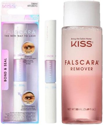 KISS Zestaw do przedłużania rzęs Falscara Klej i utrwalacz do rzęs Bond & Seal Lash Remover