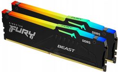 Pamięć RAM Kingston Fury Beast RGB 16GB (2x8GB) DDR5 6000MHz CL30 (KF560C30BBAK216)
