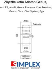 Zdjęcie Jeremias adapter Ariston 60/100 złączka do kotła (TWIN1820201060100) - Poznań