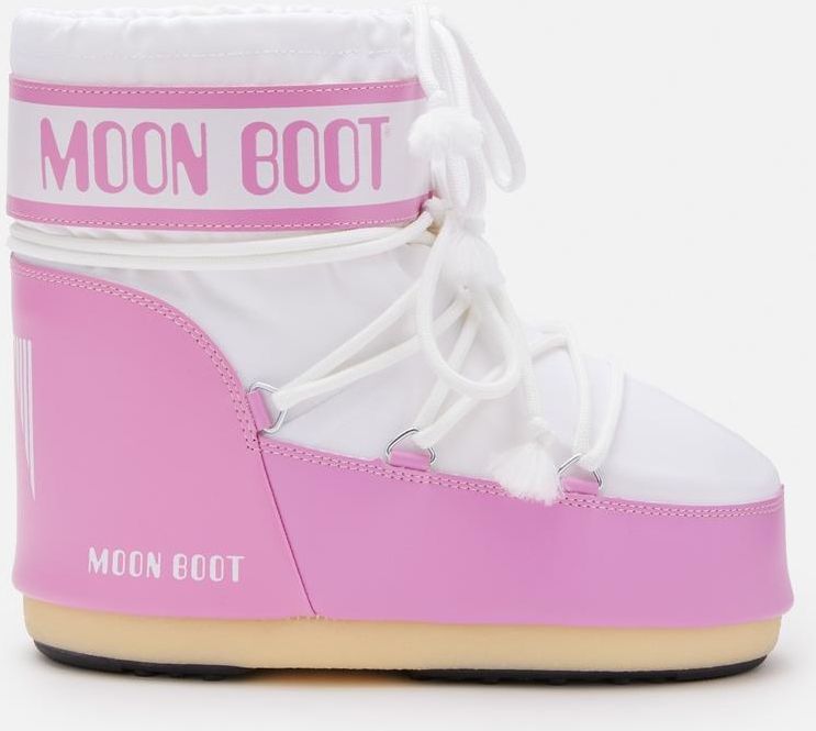 MOON BOOT ピンク EU36/38 Moon Boot Śniegowce Icon Low Nylon Pink/White 36/38 - Ceny i