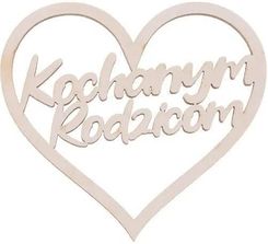 Zdjęcie Drewniany Napis Kochanym Rodzicom 5szt. Biały - Bierutów