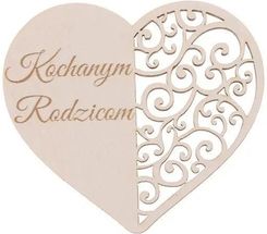 Zdjęcie Drewniany Napis Kochanym Rodzicom 5szt. Biały - Osiek