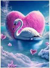 Zdjęcie Norimpex Diamentowa Mozaika Łabędź Na Tle Zmarzniętego Serca 30X40 - Pelplin