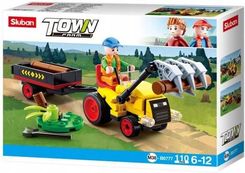 Sluban Klocki Tf Traktor Z Przyczepą Do Prac Leśnych 110 B0777