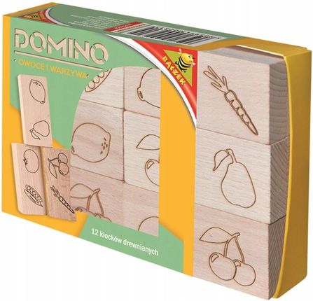 Bączek Domino Drewniane - Owoce I Warzywa Produkt Polski