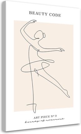 Feeby Canvas Wall Mural Ballet Dancer Line Art 60X90 Cm Decoration Design Living Room Bedroom Hallway Office Kitchen