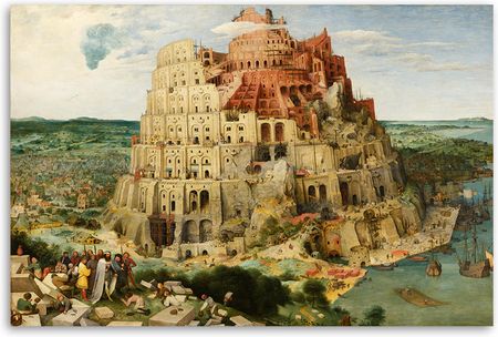 Feeby Fototapeta Na Płótnie Wieża Babel Pieter Bruegel 60X40 Cmreplika Acja Ścienna Uc - zdjęcie 2
