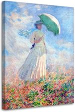 Feeby Obraz Na Płótnie Kobieta Z Parasolką Obrócona W Prawo C. Monet Reprodukcja 40X60 Cm Ścienny