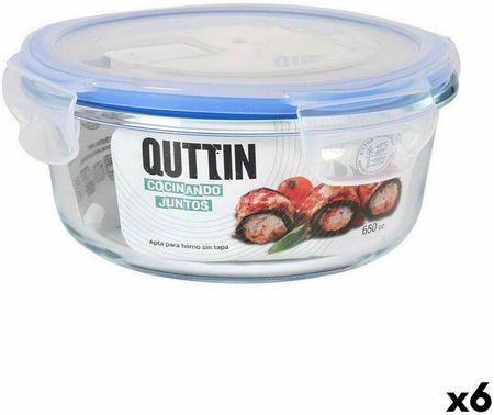 Quttin Hermetyczne Pudełko Na Lunch Okrągła 650Ml 15,5X7,1Cm 6Szt. (S2232326)