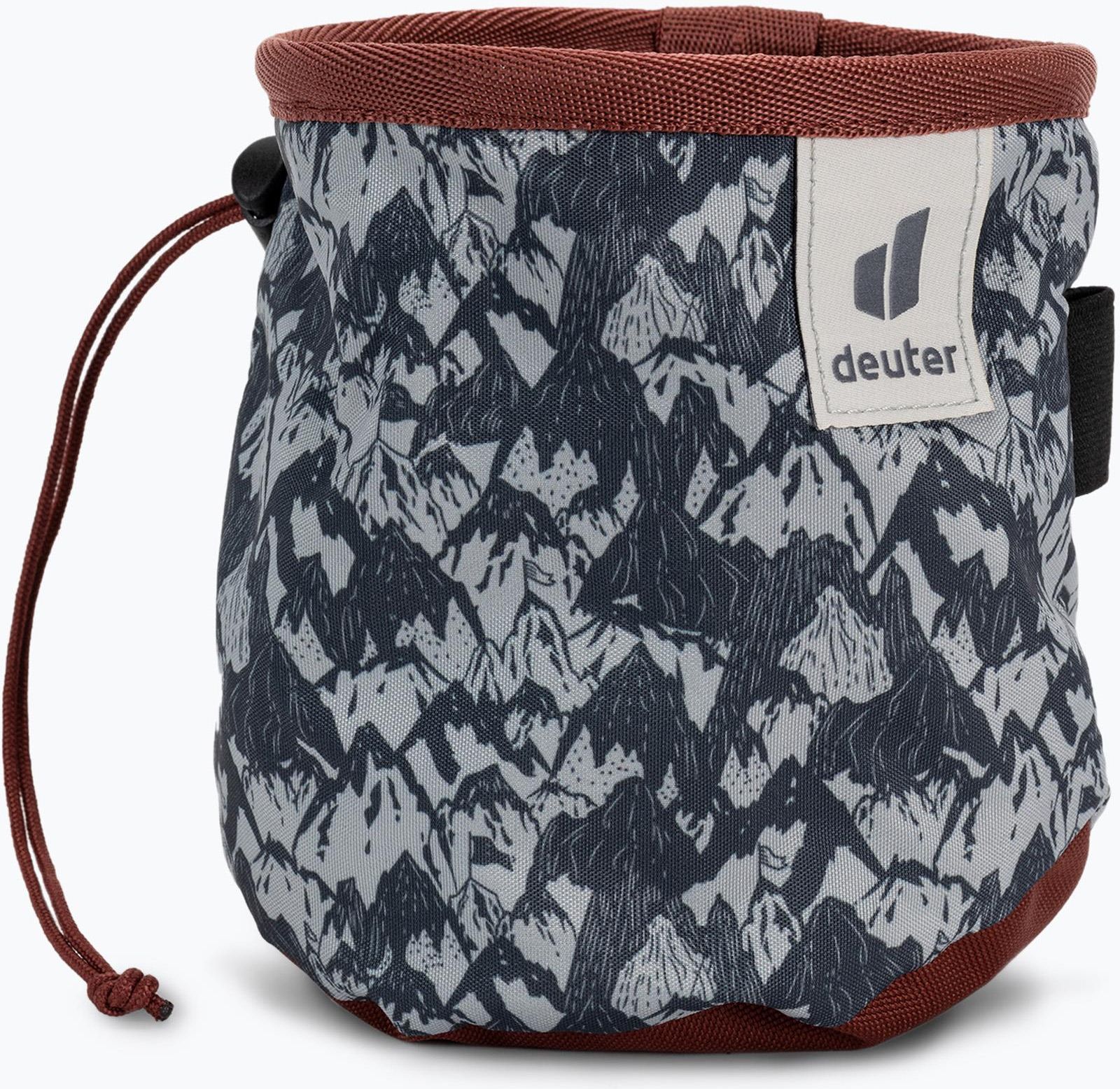 Sac à Magnésie Deuter Gravity Boulder - Fermeture Enroulable, Doublure Polaire, Pour Bloc Et Escalade - Redwood-clay