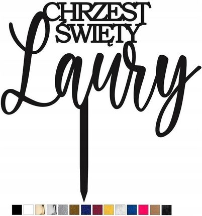 Topper toper na Chrzest Święty z imieniem Imię dekoracja na tort