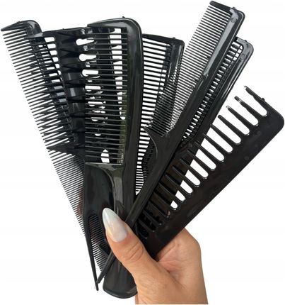 Seol Cosmetics Zestaw Grzebień Do Rozczesywania Włosów Masek Farbowania Czarny 8szt.