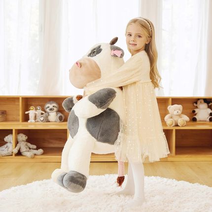 Earthsound Duża Pluszowa Krowa 78Cm Prezent Dla Dzieci - Ceny i