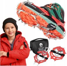 Zdjęcie Mountain Goat Raczki Turystyczne Na Buty Dla Dzieci Czerwone - Różan