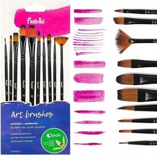 Zdjęcie Fiorello Pędzle Artystyczne Nylonowe 10 Sztuk Gr-Pa10 - Bytom