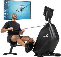 Zdjęcie Skandika Wioślarz Stacjonarny, Składany Munin, Do 135 Kg, Z Wyświetlaczem Lcd Czarne - Nidzica