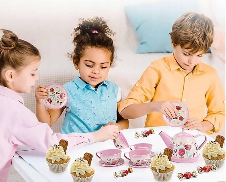 Zabawka Aig Metalowy Serwis Herbaciany Dla Dzieci Zestaw Do Kawy