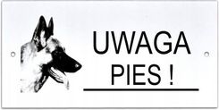 Zdjęcie Maan Tablica Metalowa Uwaga Pies 100x210mm - Bydgoszcz