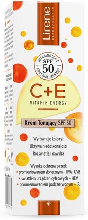 Krem Lirene C+E Vitamin Energy Tonujący Spf 50 30Ml