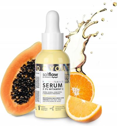 So!Flow So Flow Rozświetlające Serum Olejowe Do Twarzy Z 3% Witaminą C Q10 30Ml