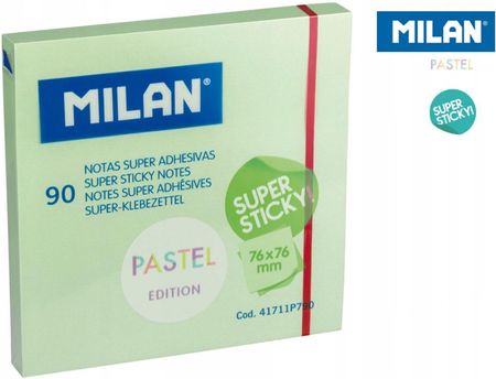 Milan Karteczki Samoprzylepne Zielone Sticky 76x76 90szt.