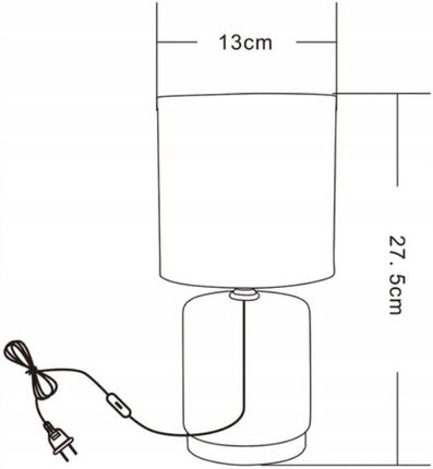 Lampa Lampka Nocna Stołowa Czarno Złota Na Biurko Do Sypialni Zarowka (Lampastołowanocnazłotadekoracyjna) - zdjęcie 4