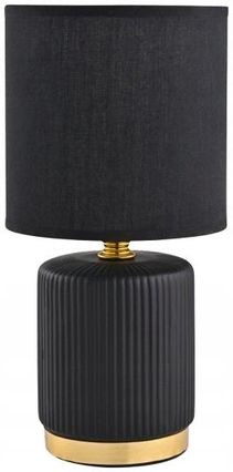 Lampa Lampka Nocna Stołowa Czarno Złota Na Biurko Do Sypialni Zarowka (Lampastołowanocnazłotadekoracyjna) - zdjęcie 3