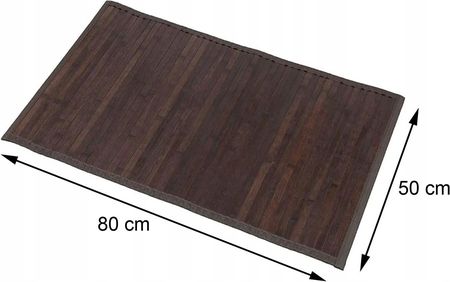 Mata Bambusowa 50X80 Cm Brązowa Łazienkowa Dywanik - zdjęcie 5