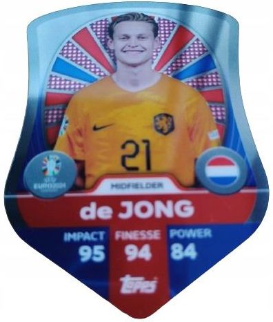 EURO2024 デ・ヨング 2024 Topps Match Attax Euro 2024 Germany #NED10 Frenkie de